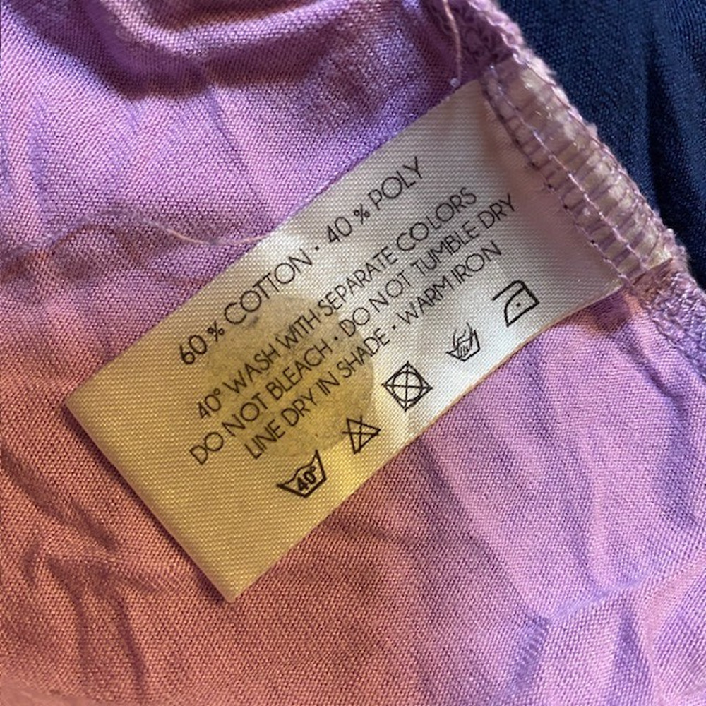 Plains and Prints Womens Size 6 Blue Purple Tank Top Shirt Cotton Polyester - Picture 5 of 8